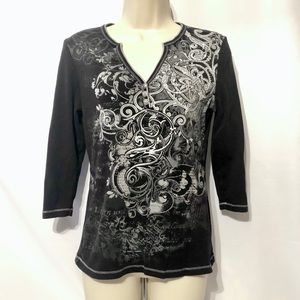 New Directions Women’s 3/4 Sleeve T-Shirt M